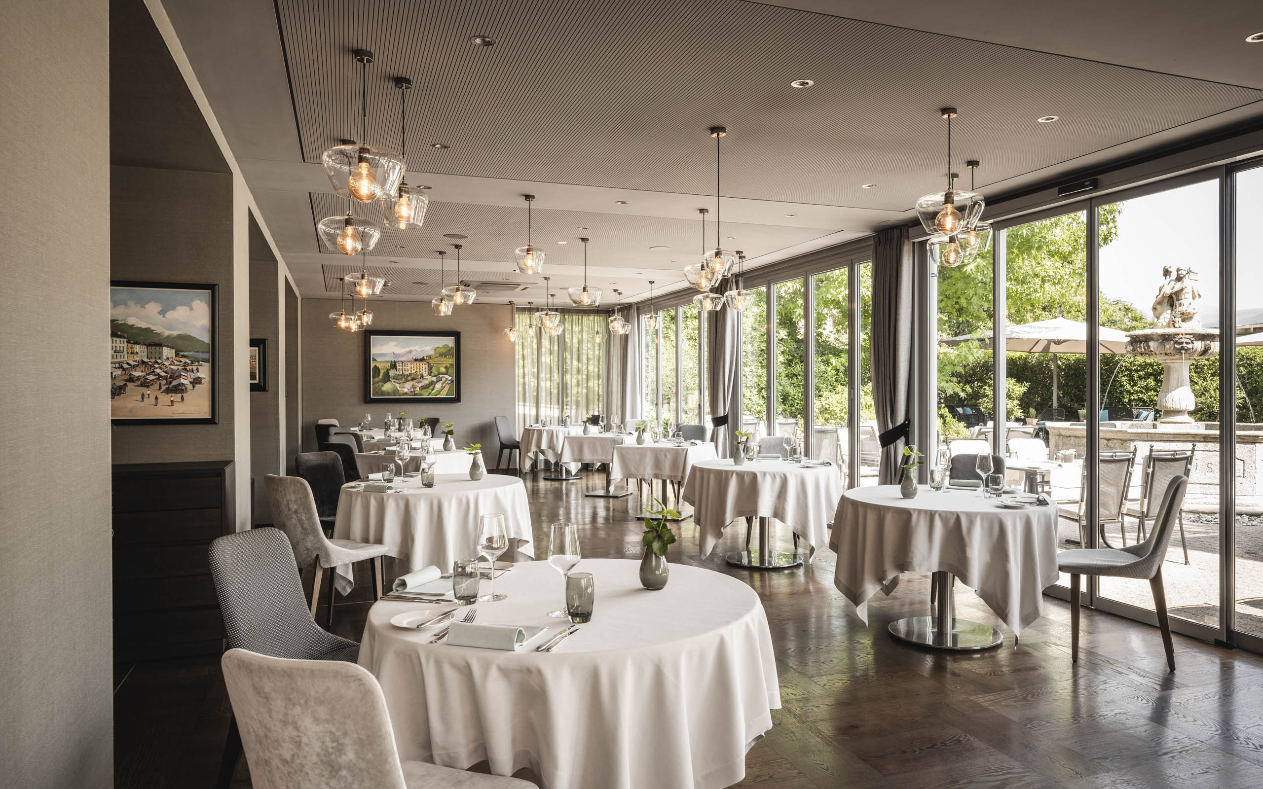 Sala Interna La Fontana Ristorante Hotel Belvedere Locarno